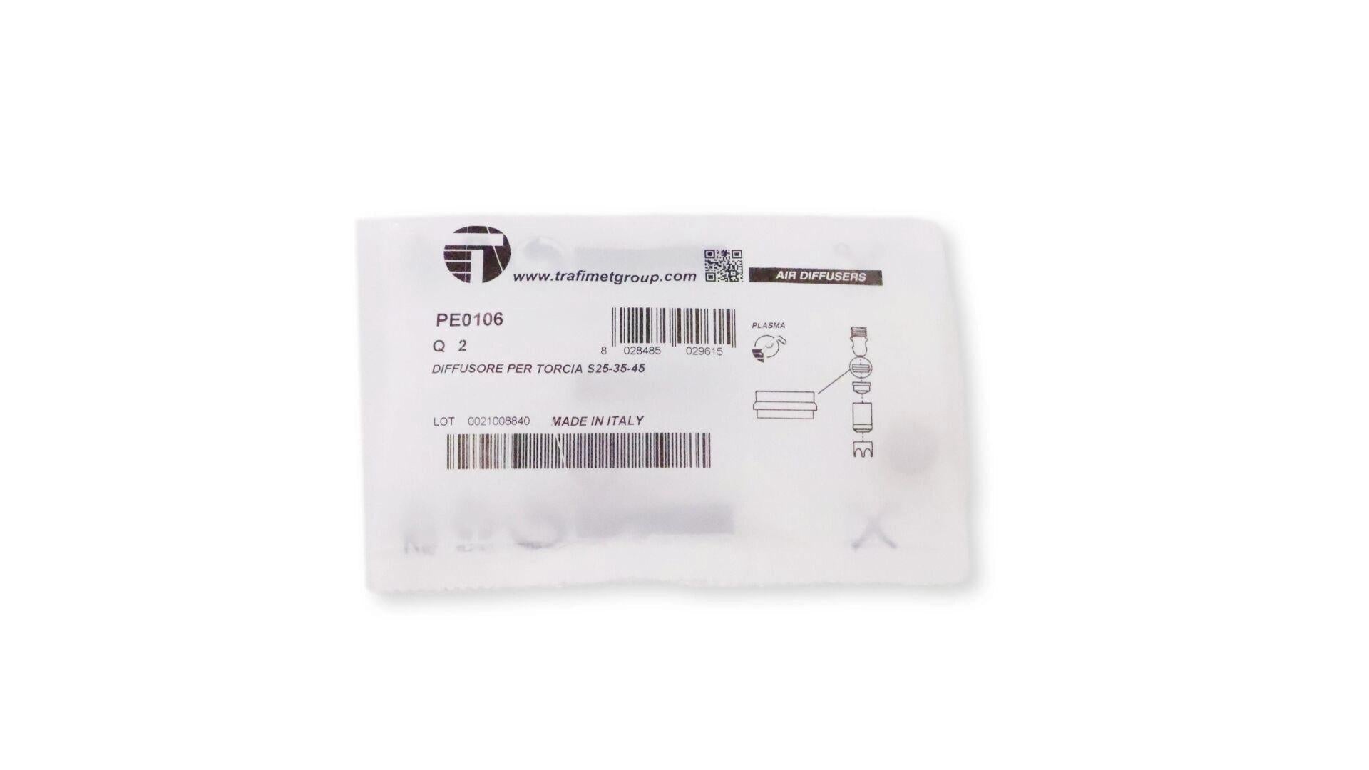 PE0106 S25-S35-S45-S65-PT40-PT60 Plazma Kesim Difuzoru Trafimet