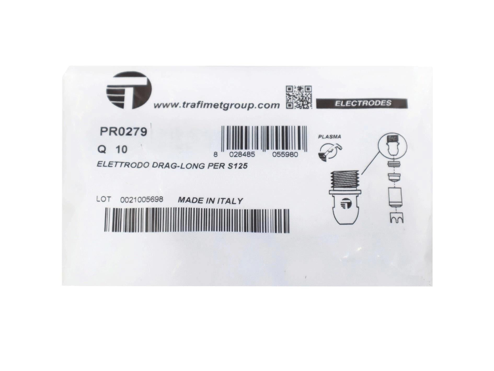 PR0279 S125 Plazma Kesim Uzun Elektrodu Trafimet