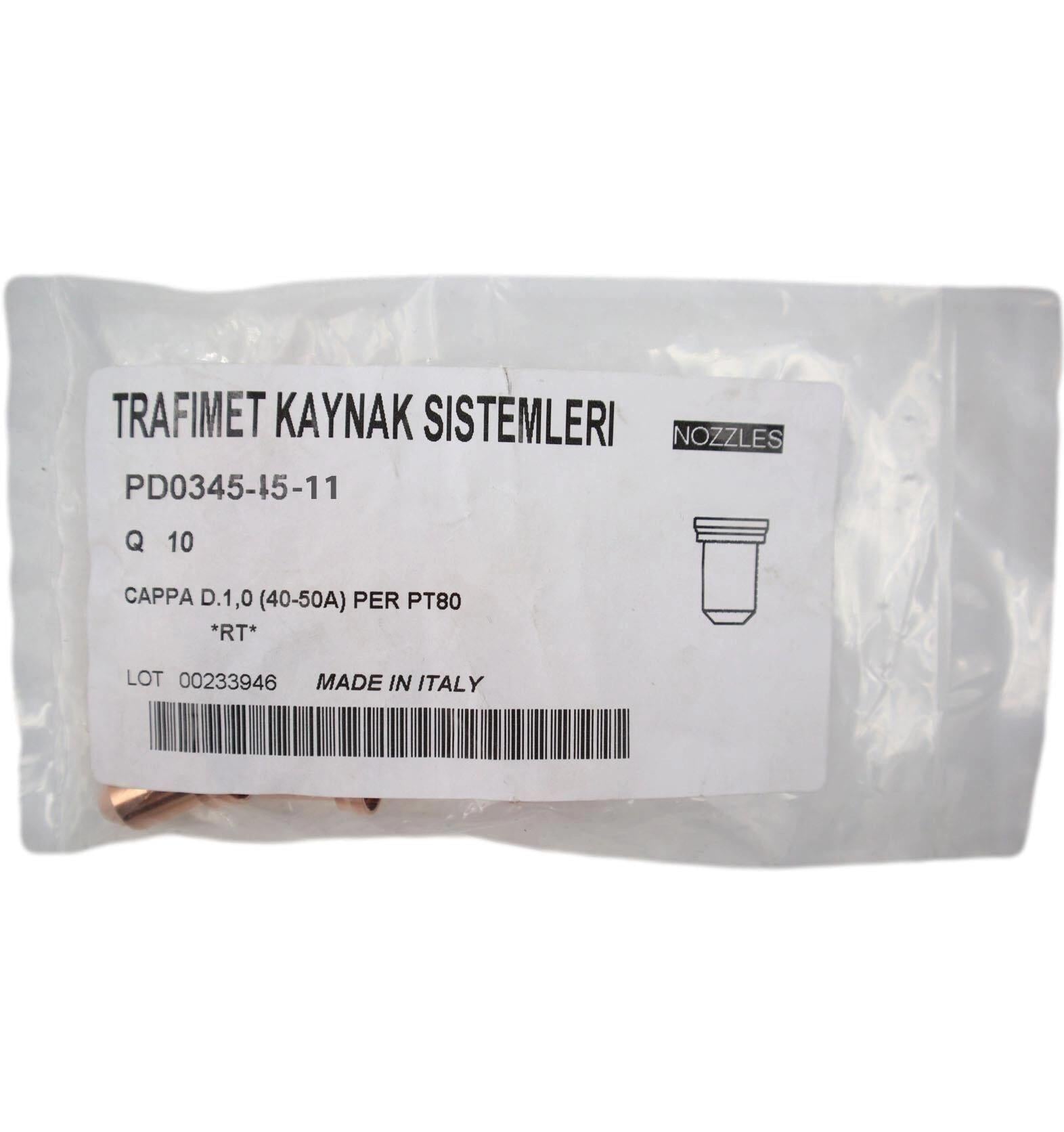 Trafimet PT 80 1,1mm Plazma Kesim Meme 51311 PD0345-11