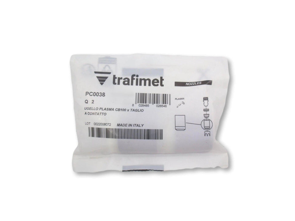 PC0038 CB100 Plazma Kesim Nozulu Vidalı Uzun Ömürlü Trafimet