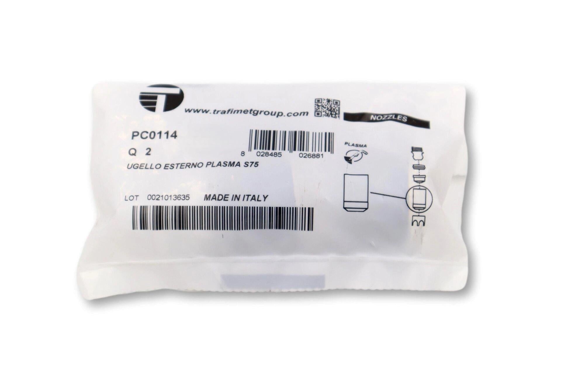 PC0114 S75 Plazma Kesim Nozulu L:39,5 mm Trafimet