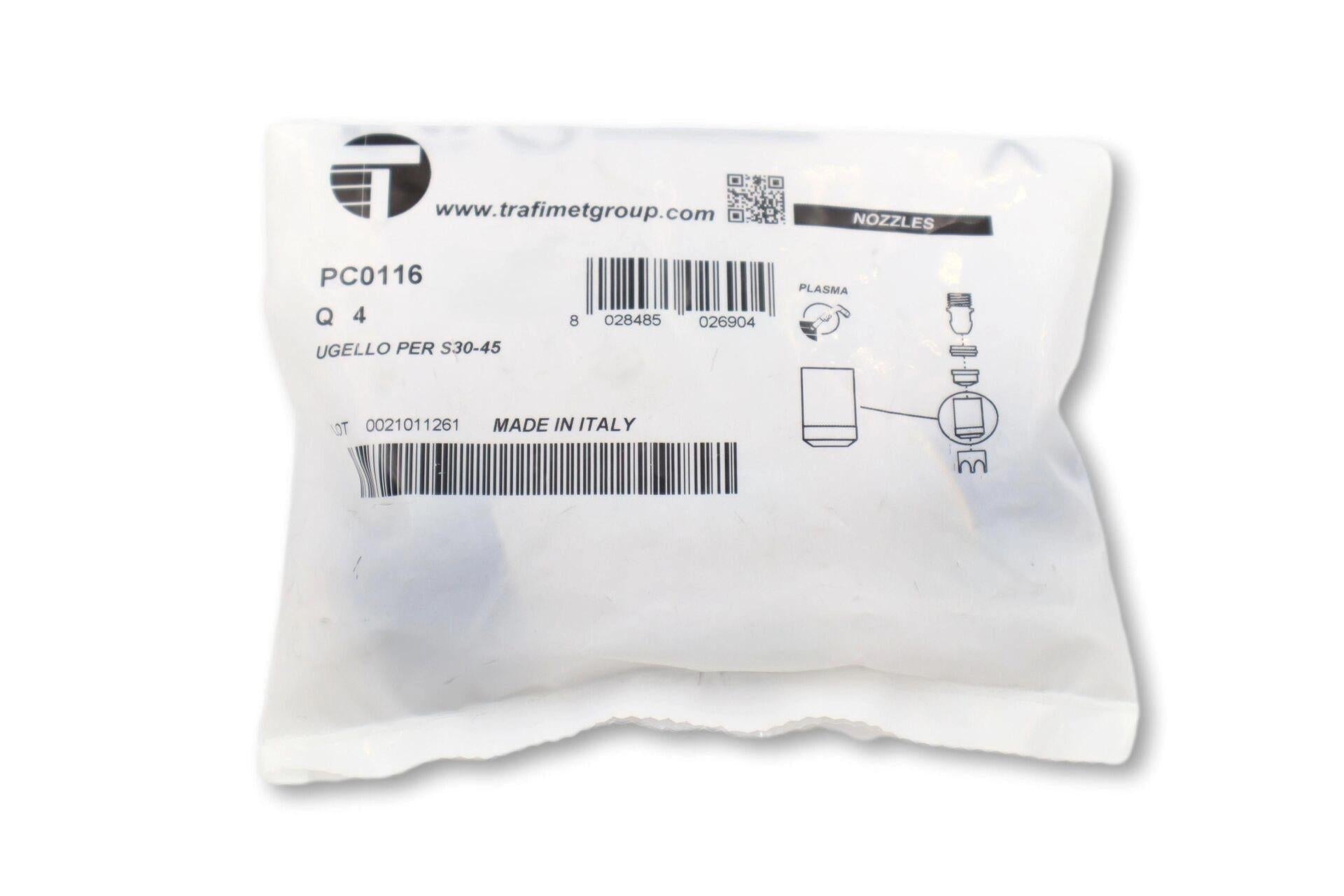 PC0116 S25-S45-PT40 Plazma Kesim Nozulu L:28 mm Trafimet