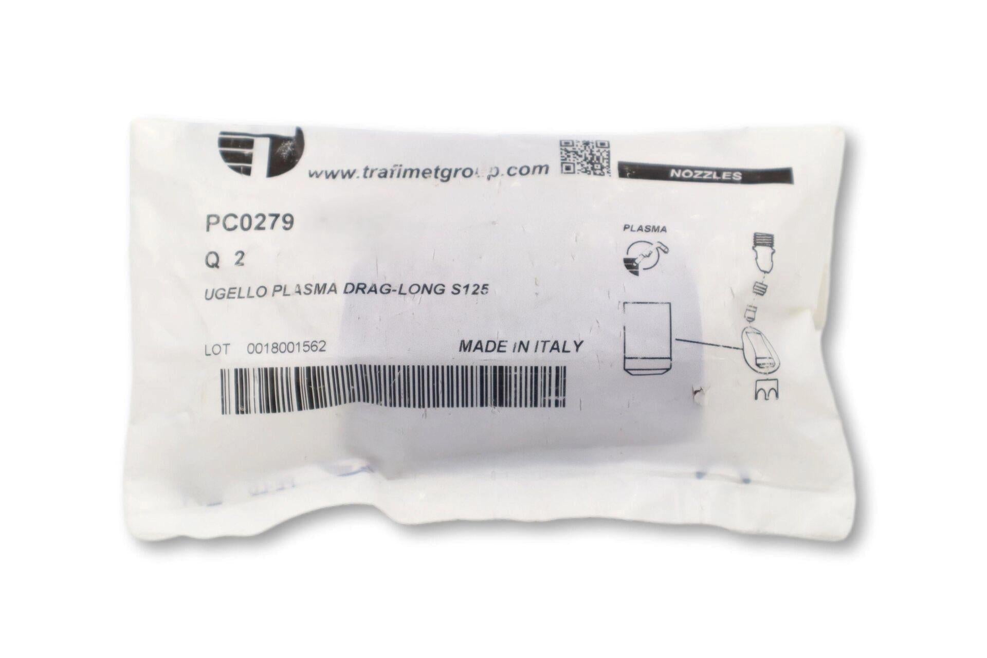 PC0279 S125 Plazma Kesim Nozulu Vidalı Uzun Ömürlü Trafimet