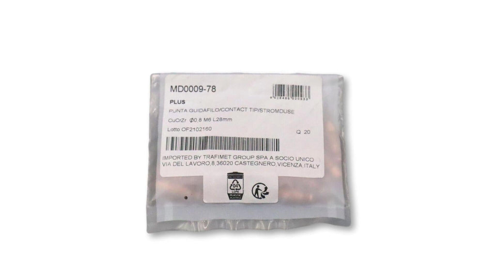 M6 0.8 mm Gazaltı Kaynak Kontak Memesi Zirkonyumlu MD0009/78 Trafimet