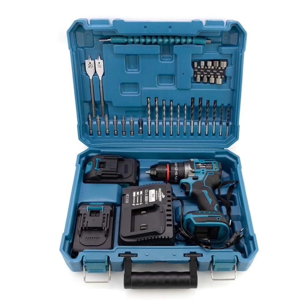 Şarjlı Matkap 10mm Blue1 Kömürsüz Vidalama