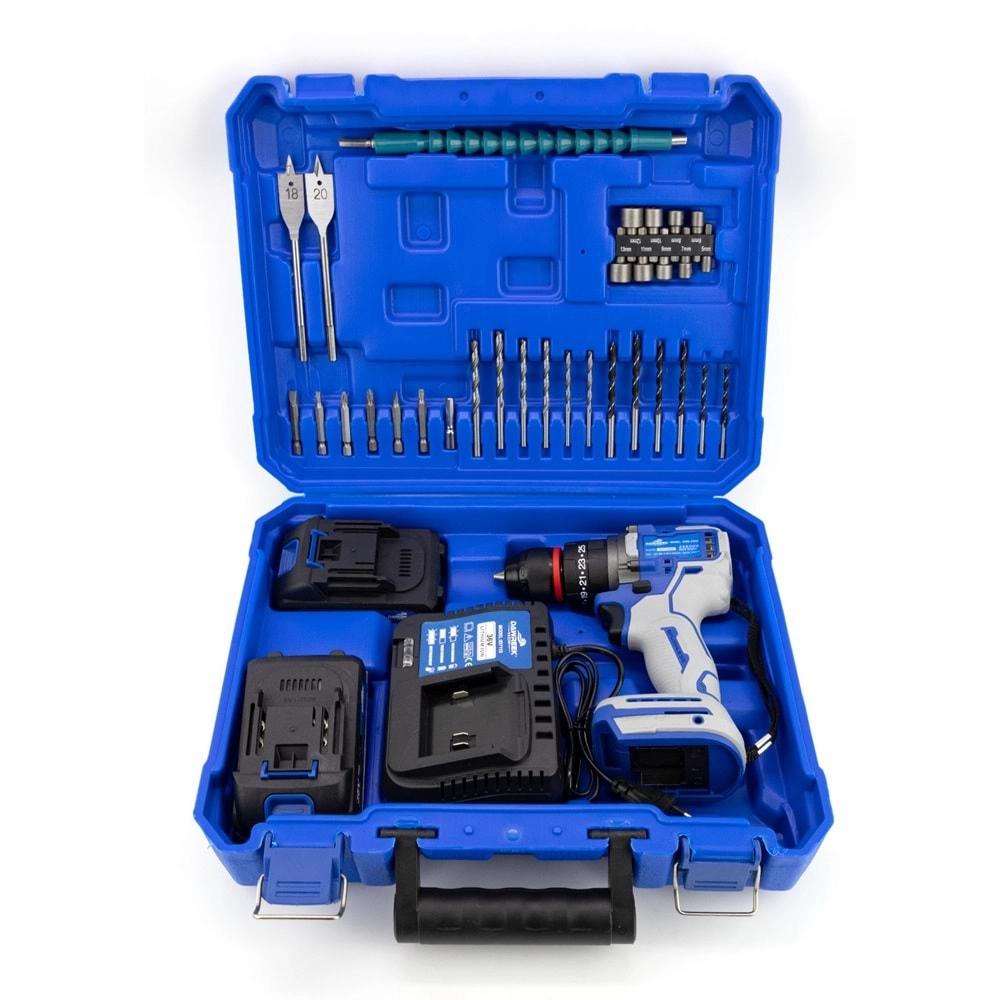 Şarjlı Matkap 10mm Blue Kömürsüz Vidalama