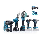 Şarjlı Beşli Set Mk350 (Budama Testeresi 10mm Ç.Mandren+S.Sıkma+Ş.Spral+Ş.Hilti)