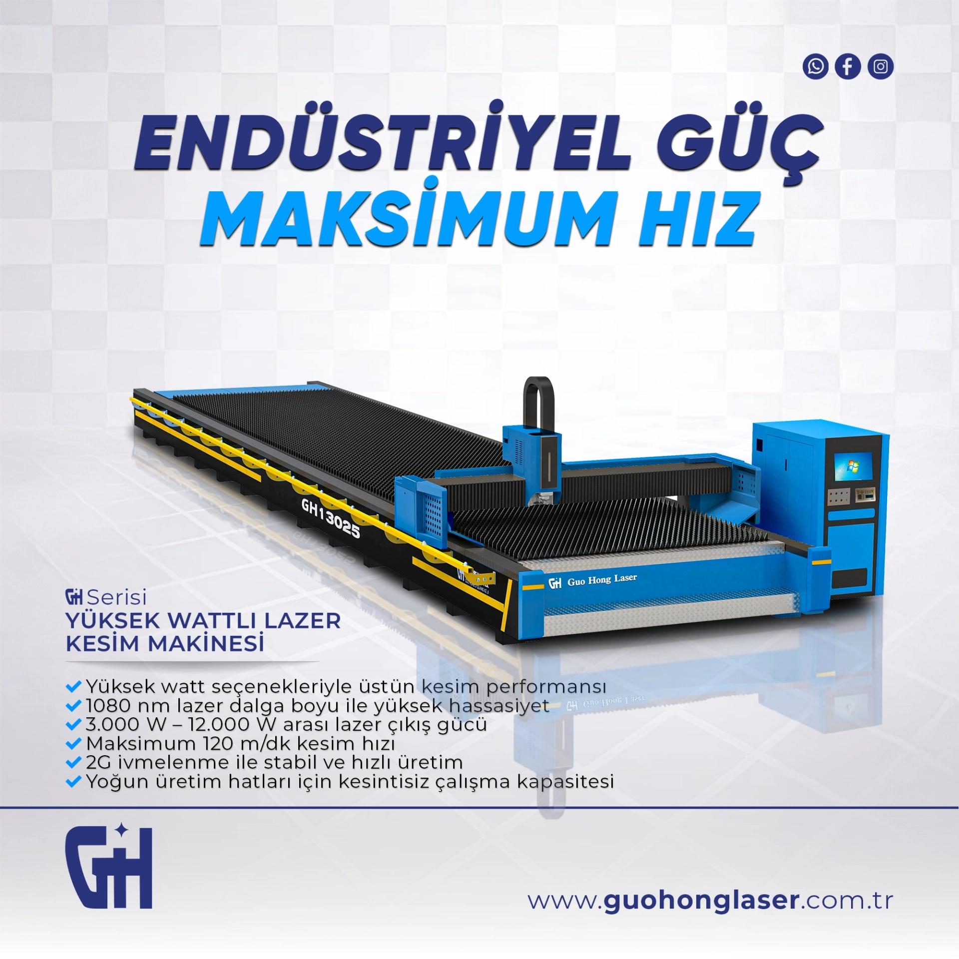 Lazer kesim makinesi 12 metre 3 metre genişlik