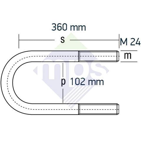 DORSE BAĞLANTI M24x2.0/102x360
