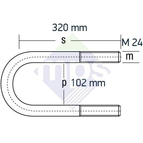 DORSE BAĞLANTI M24x2.0/102x320