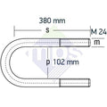 DORSE BAĞLANTI M24x2.0/102x380