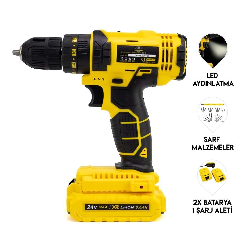 Şarjlı Darbeli Matkap Vidalama St24