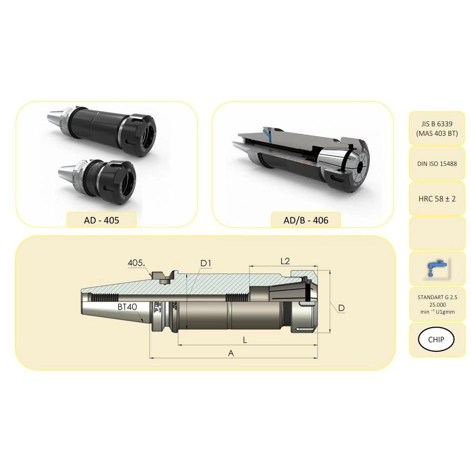 ER40 Pens Başlığı BT40