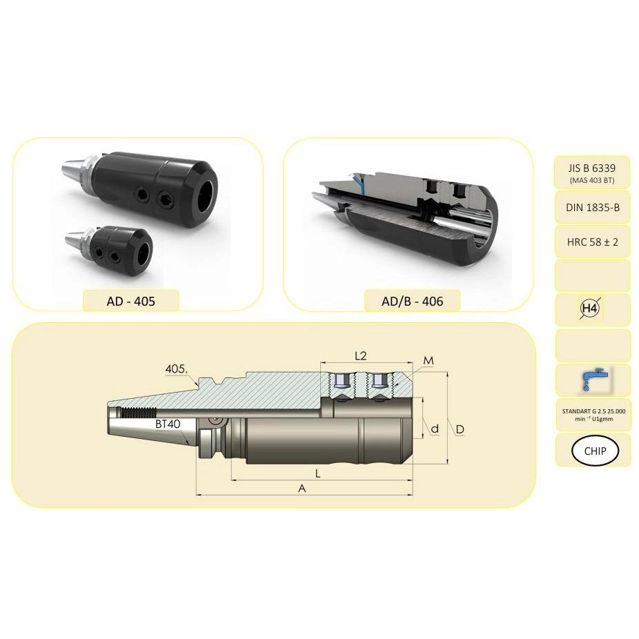 32 mm Veldon Tutucu BT40