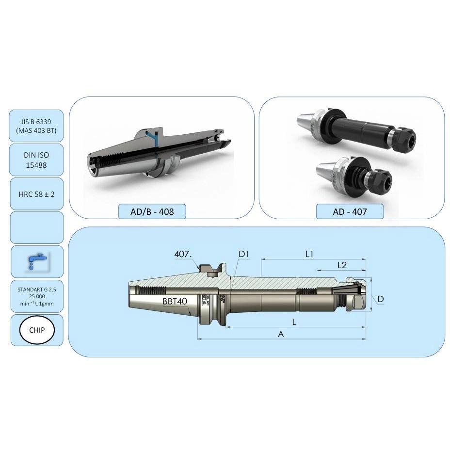ER20 Pens Başlığı BBT40