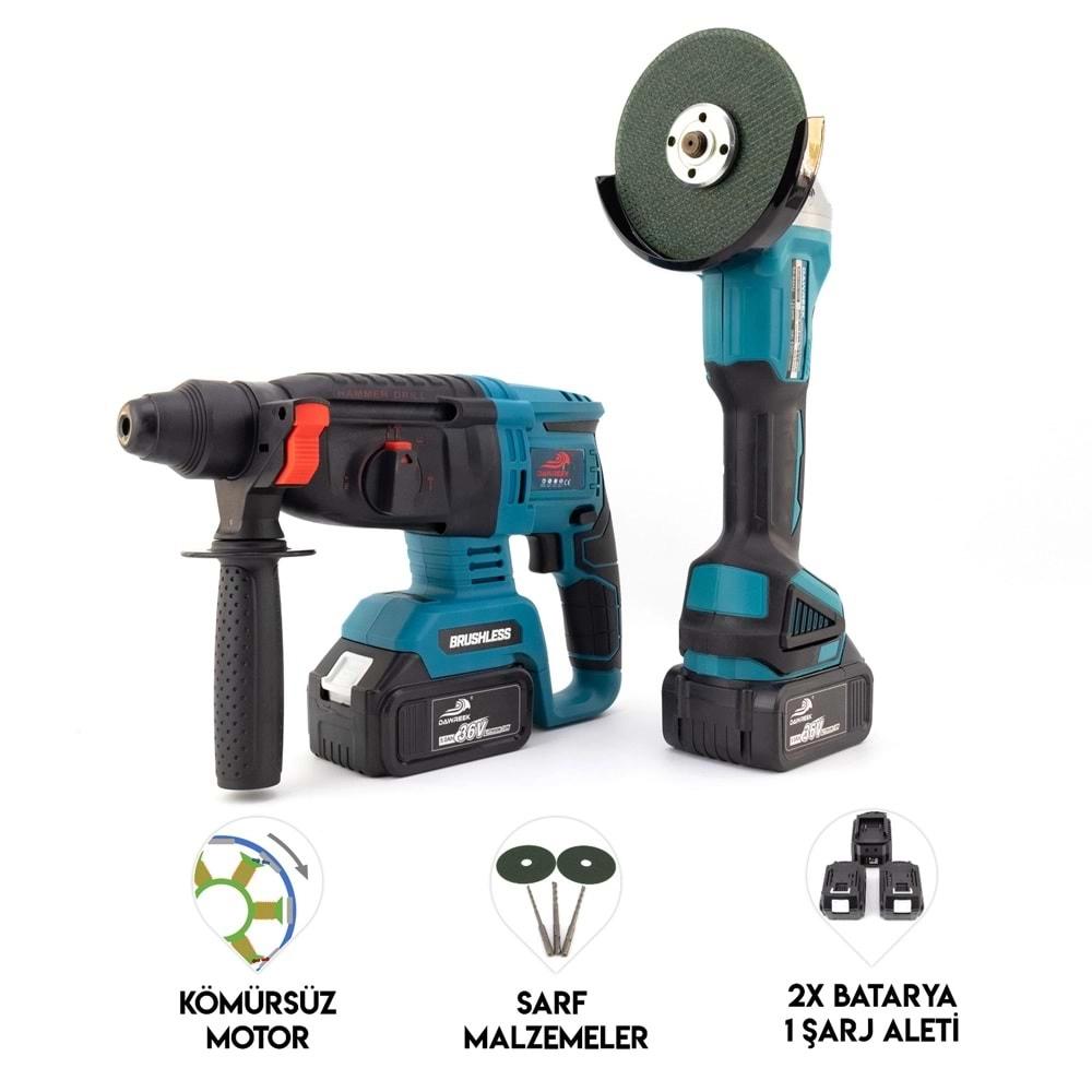 Şarjlı İkili Set Mk(Ş.Hilti+Ş.Spral)