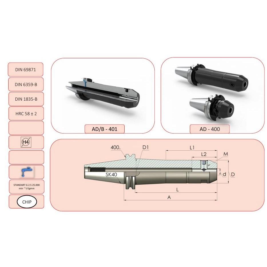 12 mm Veldon Tutucu SK40