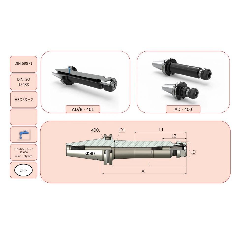 ER20 Pens Başlığı SK40