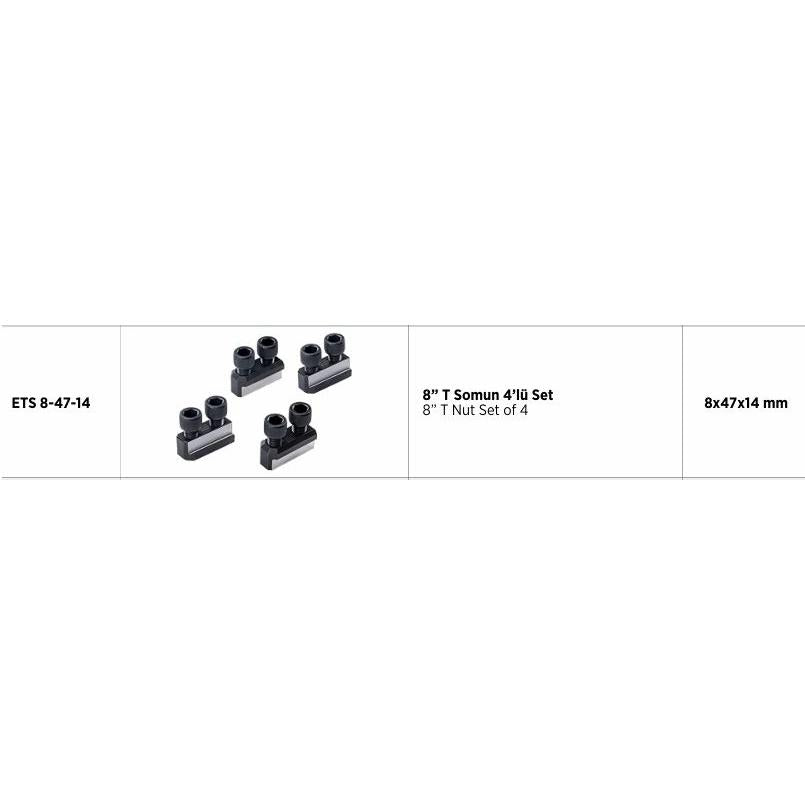 8” T Somun 4’lü Set