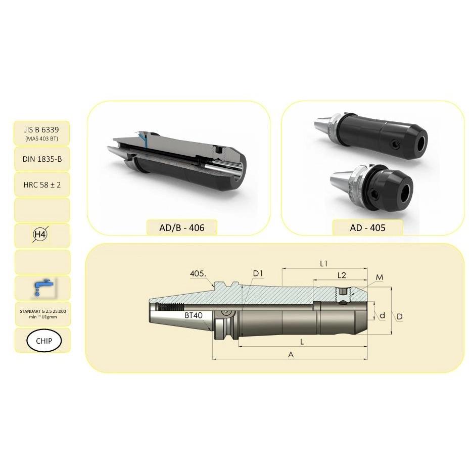 20 mm Veldon Tutucu BT40