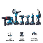 Şarjlı Chelıkbeı Altılı Set (Budama Testeresi +Bağ Makası + 13mm Ç.Mandren+S.Sıkma+Ş.Spral+Ş.Hilti)