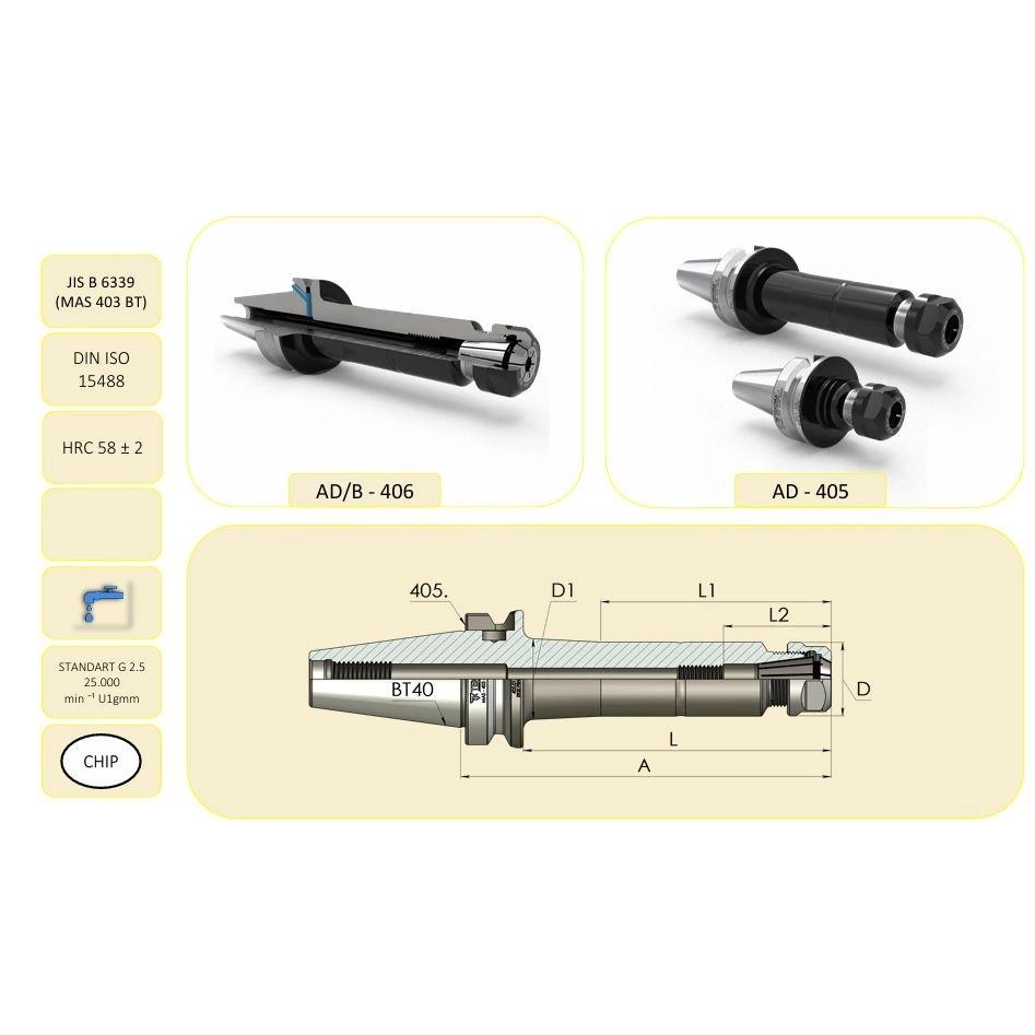 ER20 Pens Başlığı BT40
