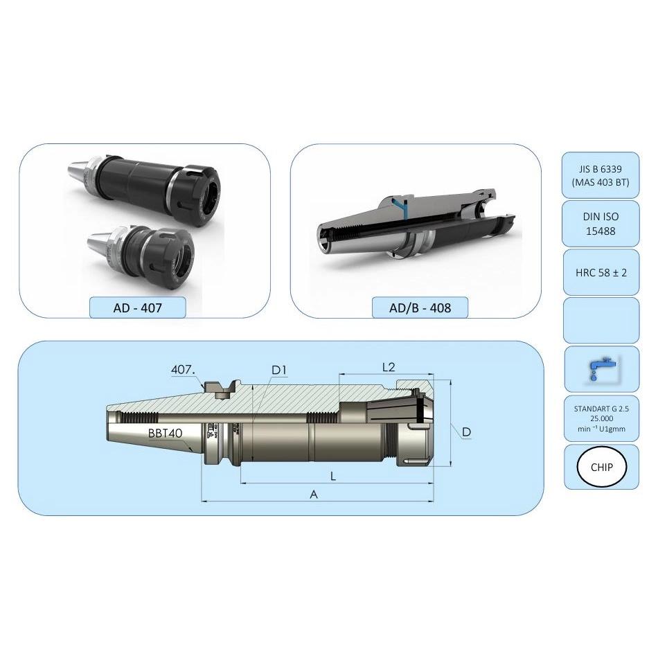 ER40 Pens Başlığı BBT40