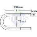 DORSE BAĞLANTI M24x2.0/72x300