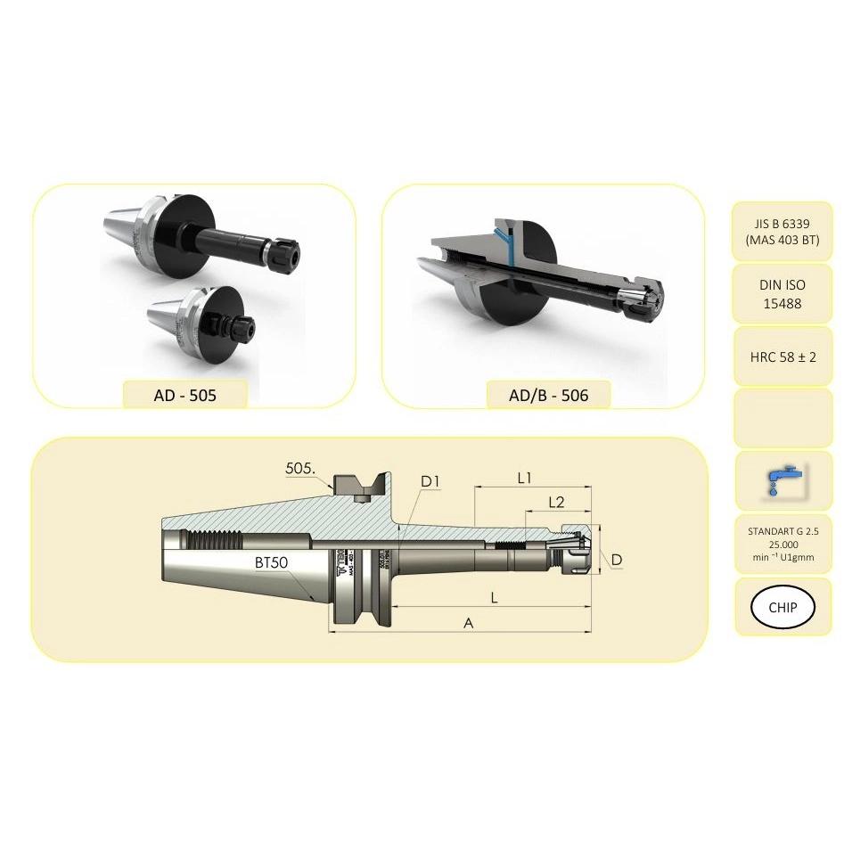 ER16 Pens Başlığı BT50