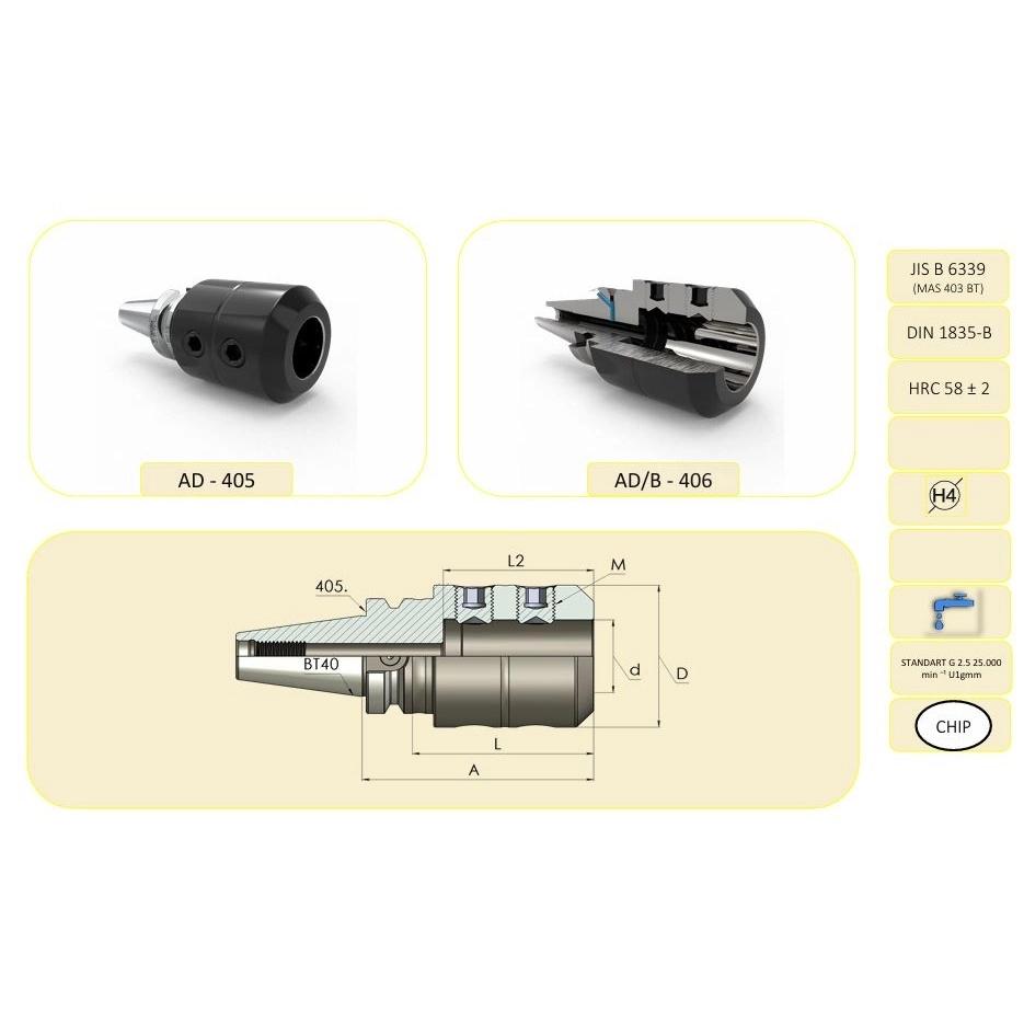 40 mm Veldon Tutucu BT40
