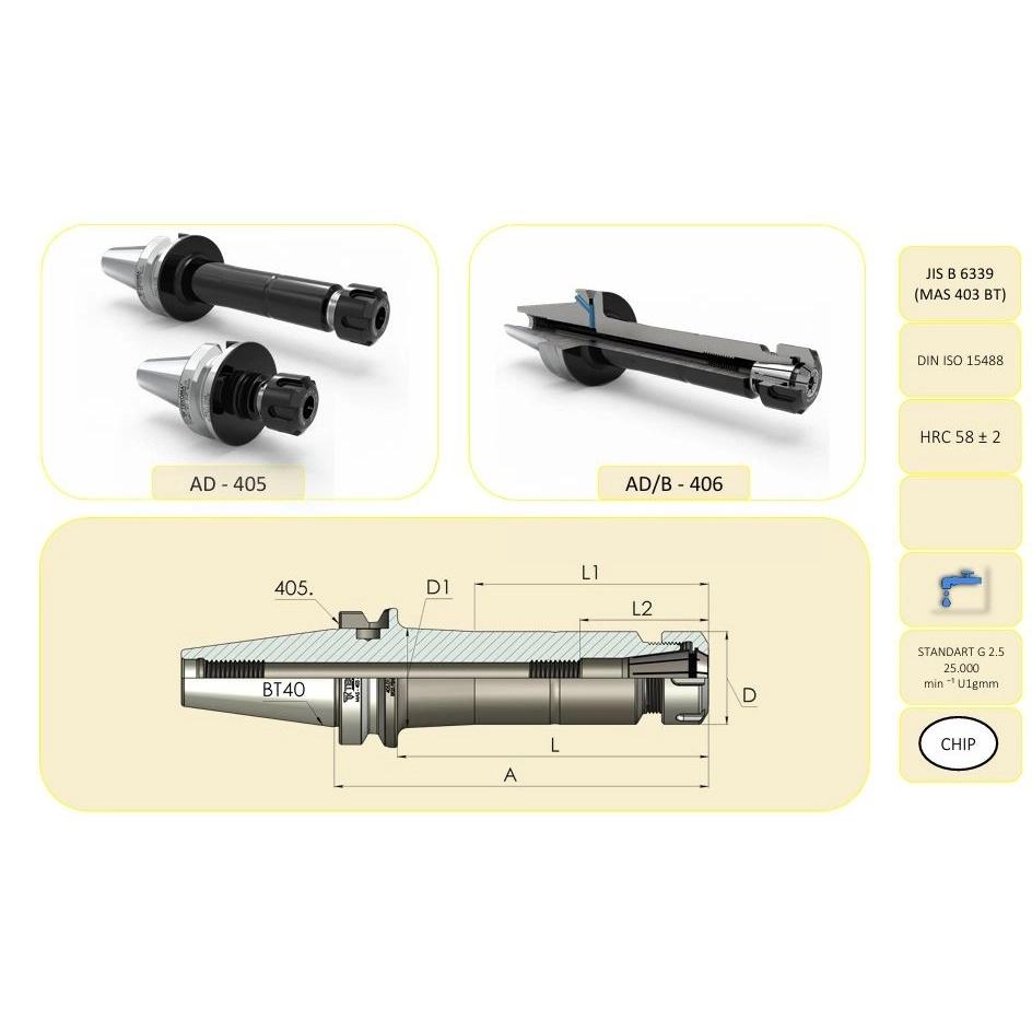 ER16 Pens Başlığı BT40