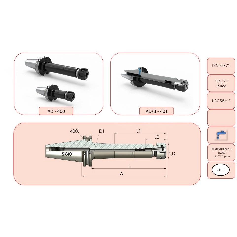 ER16 Pens Başlığı SK40