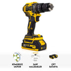Şarjlı Matkap 10mm Yellow Kömürsüz Vidalama