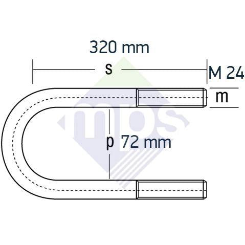 DORSE BAĞLANTI M24x2.0/72x320