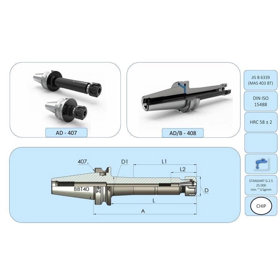 ER16 Pens Başlığı BBT40