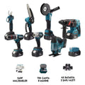 Şarjlı Torklu Sekizli Set Dbml (Led Aydınlatma+ Ş.Hilti+Ş.Spral+S.Sıkma+13mm Ç.Mandren+Ş.Dekupaj+Budama Testeresi+Bağ Makas)