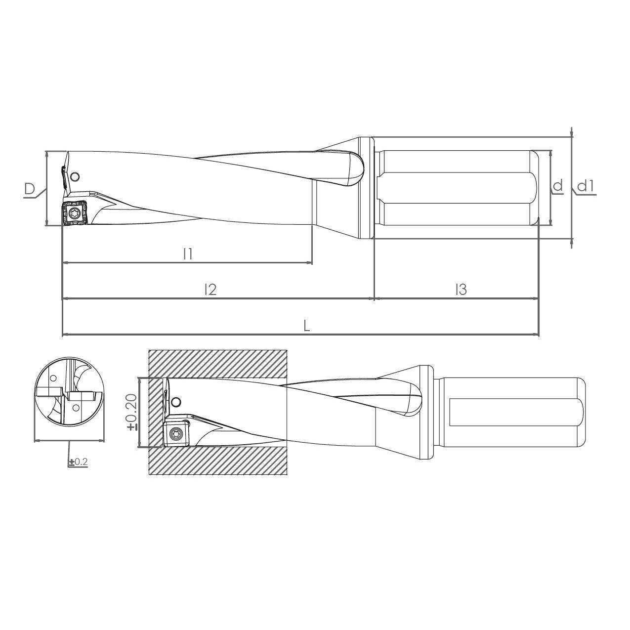 SDUM 24.5XD3 SOMT 08T306 U-DRILL
