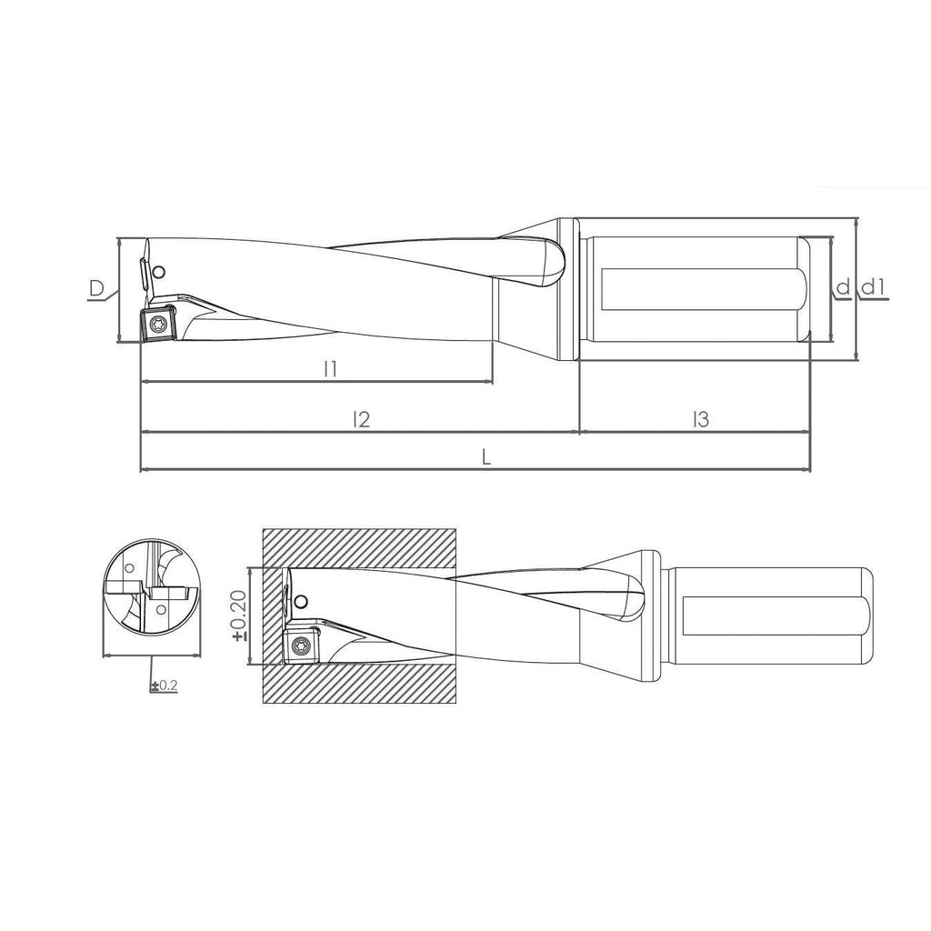 SDUM 24XD4 SPGT 07T308 U-DRILL