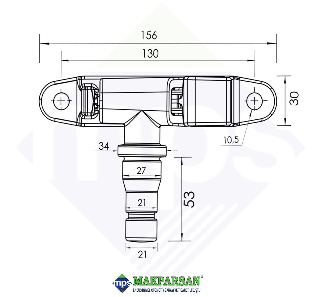 SİMETRİK KANCA TAKIM SAĞ GALVANİZLİ 27 mm