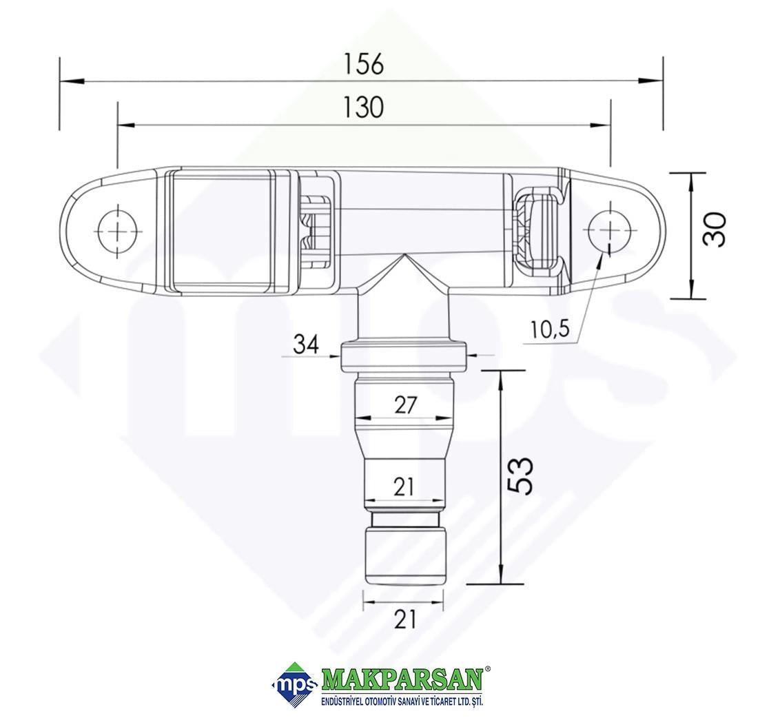 SİMETRİK KANCA TAKIM SOL GALVANİZLİ 27 mm