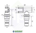 SİMETRİK YÖN KANCA TIRNAGI SOL GALVANİZLİ 27 mm