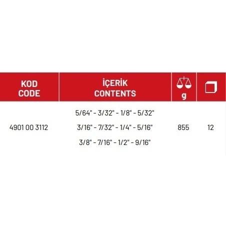 Allen Anahtar Takım Altı Köşe (SAE)