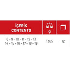 Mafsallı Cırcır Kombine Anahtar Takımı (mm)