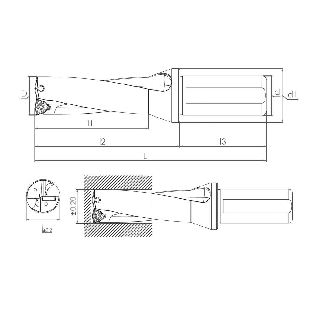 SDUM 37XD4 WCM.06T308 U-DRILL