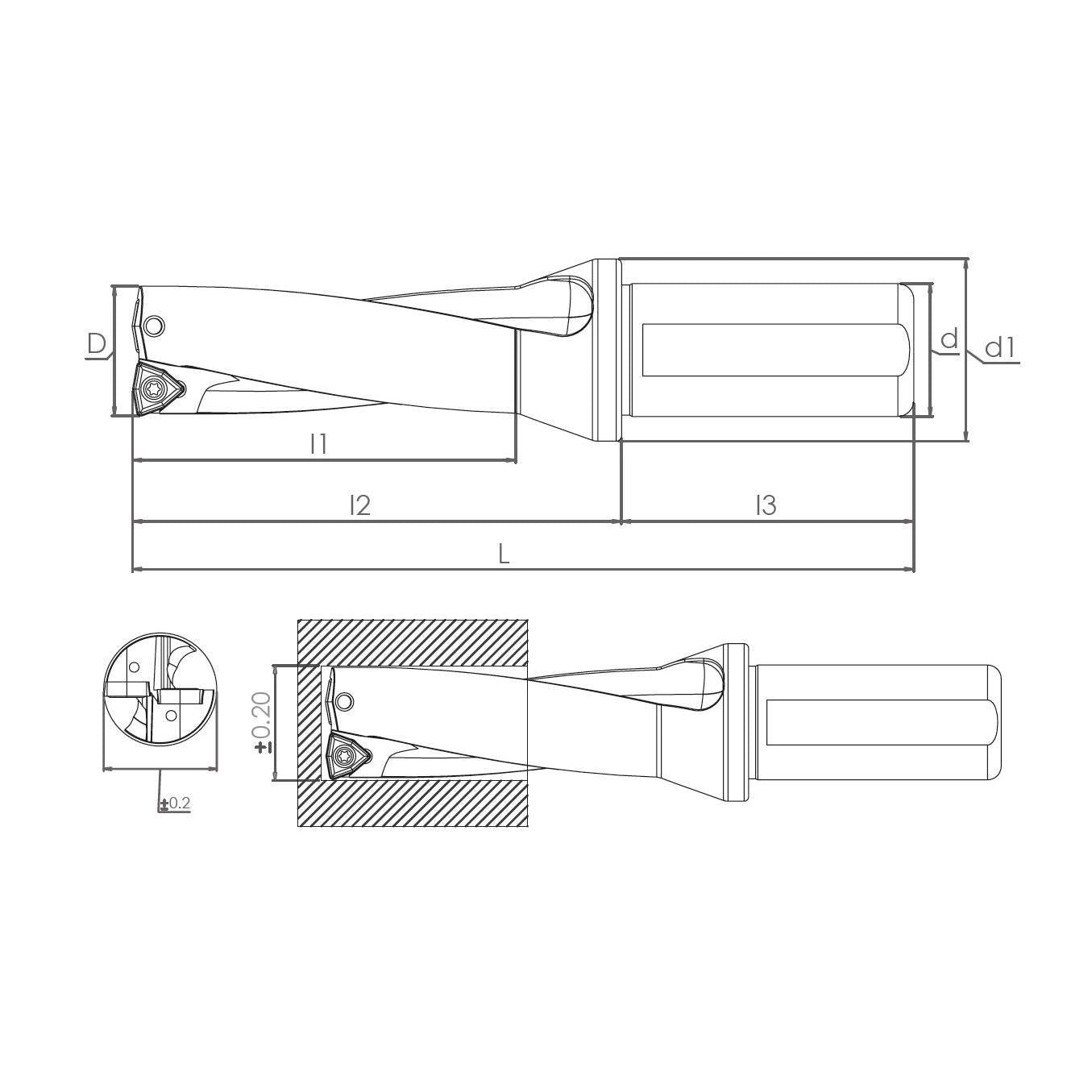 SDUM 40XD3 WCM.06T308 U-DRILL