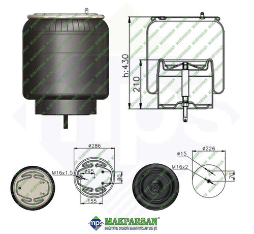 6700-02-K/METAL PİSTONLU KÖRÜK