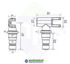 SİMETRİK YÖN KANCA TIRNAGI SAĞ GALVANİZLİ 27 mm