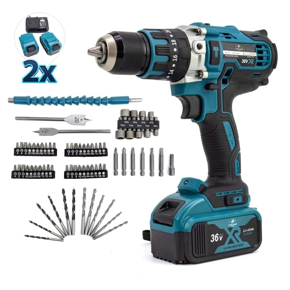 Şarjlı El Matkabı 13mm Çelik Mandren Vidalama Mk36 Chelikbei