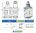 PNÖMATİK MAKARA YAY VALF YAN 1/4" 3x2 FMS MARKA