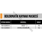 KOLORMATİK KAYNAK MASKESİ